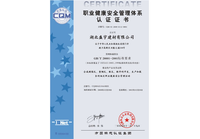  職業健康安全管理體系...